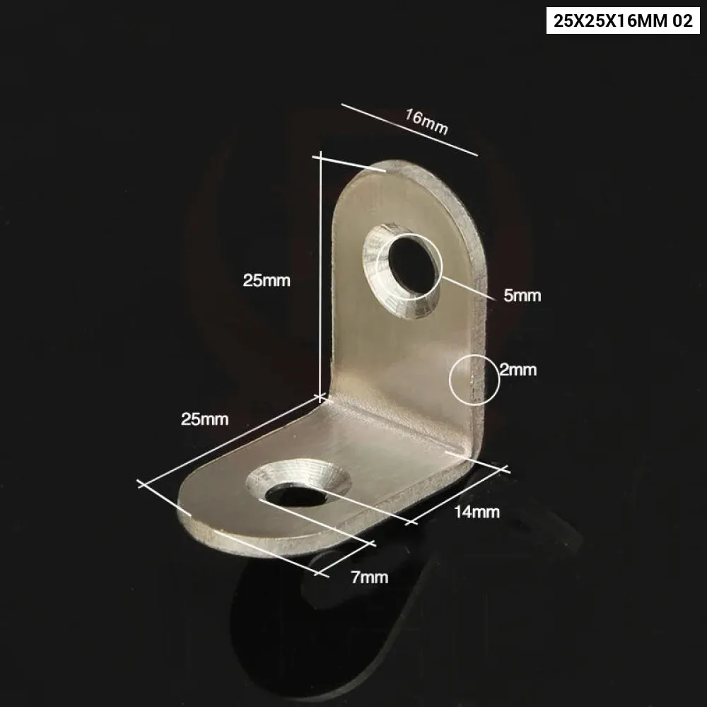 10 Stainless Steel Corner Brackets for Furniture Support