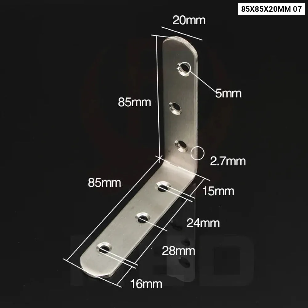 10 Stainless Steel Corner Brackets for Furniture Support