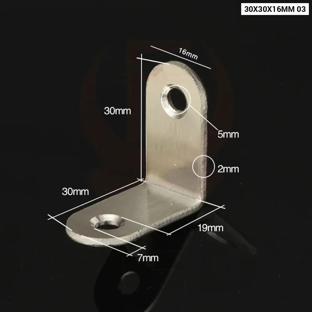 10 Stainless Steel Corner Brackets for Furniture Support