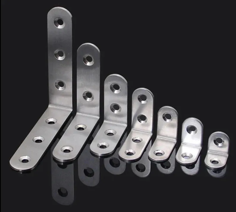 10 Stainless Steel Corner Brackets for Furniture Support