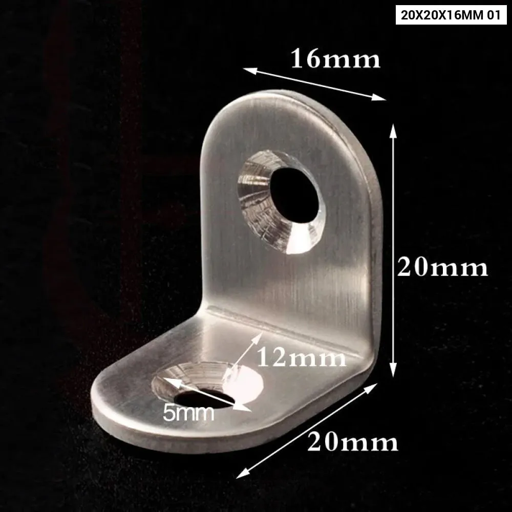 10 Stainless Steel Corner Brackets for Furniture Support