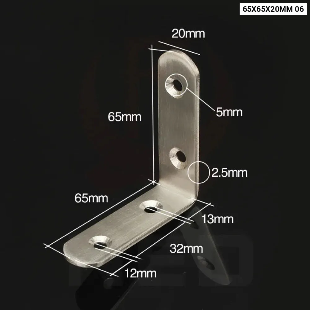 10 Stainless Steel Corner Brackets for Furniture Support