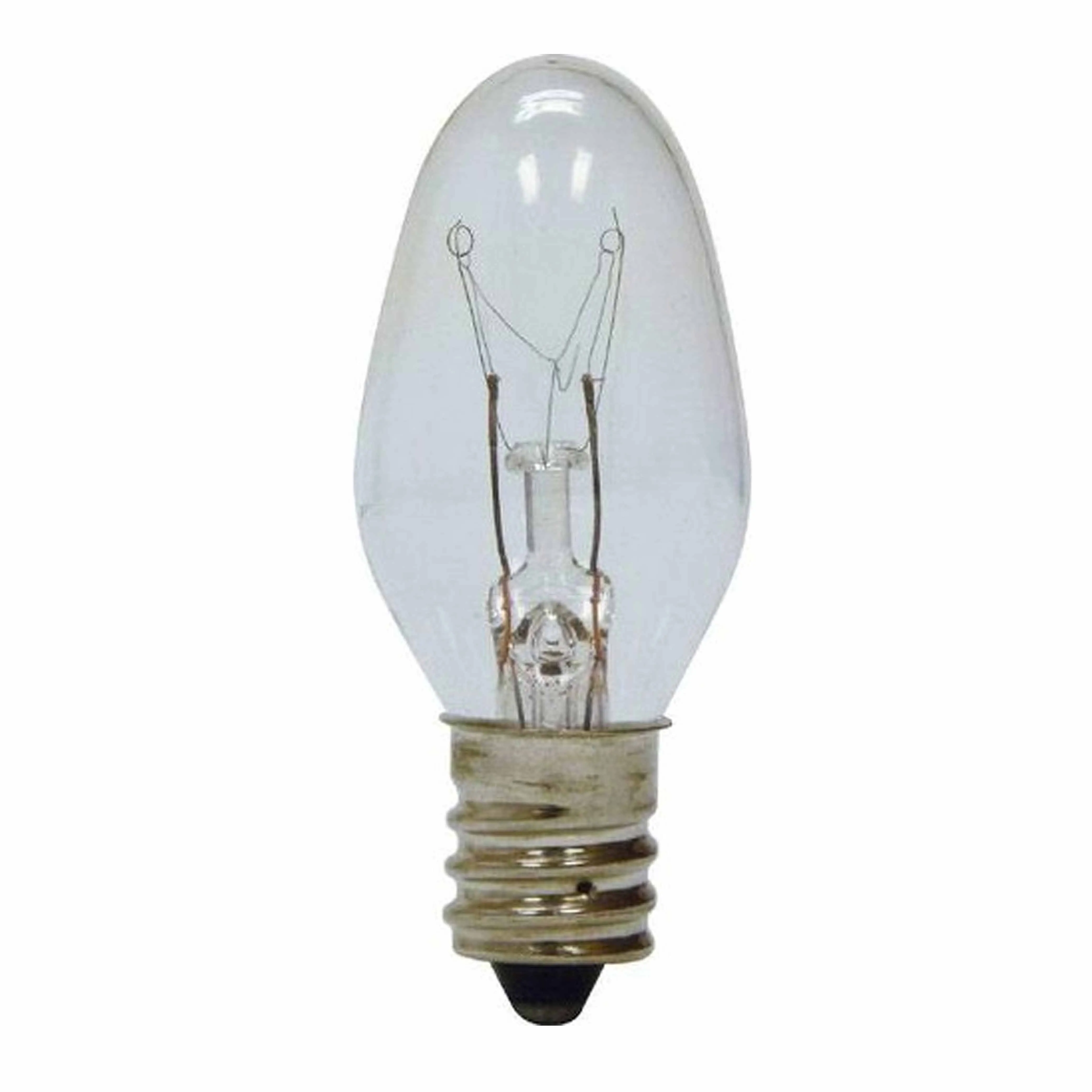 12 Clear Night Light Bulbs 4 Watt Lighting 120V Lamp Candelabra Base Replacement