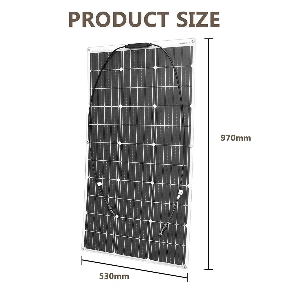12V Flexible Solar Panel Kit 100W 200W 300W Solar Panels with Solar Controller for Boat Car RV and Battery Charger