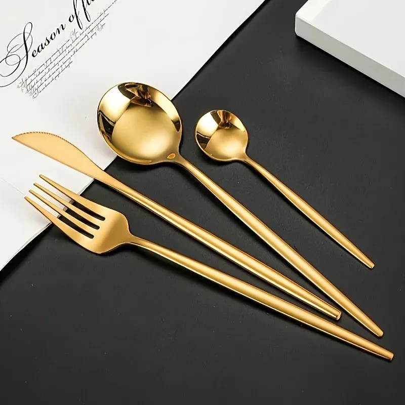 16 / 36 / 48 Piece Stainless Steel Cutlery Set Mirror Polished Dishwasher Safe
