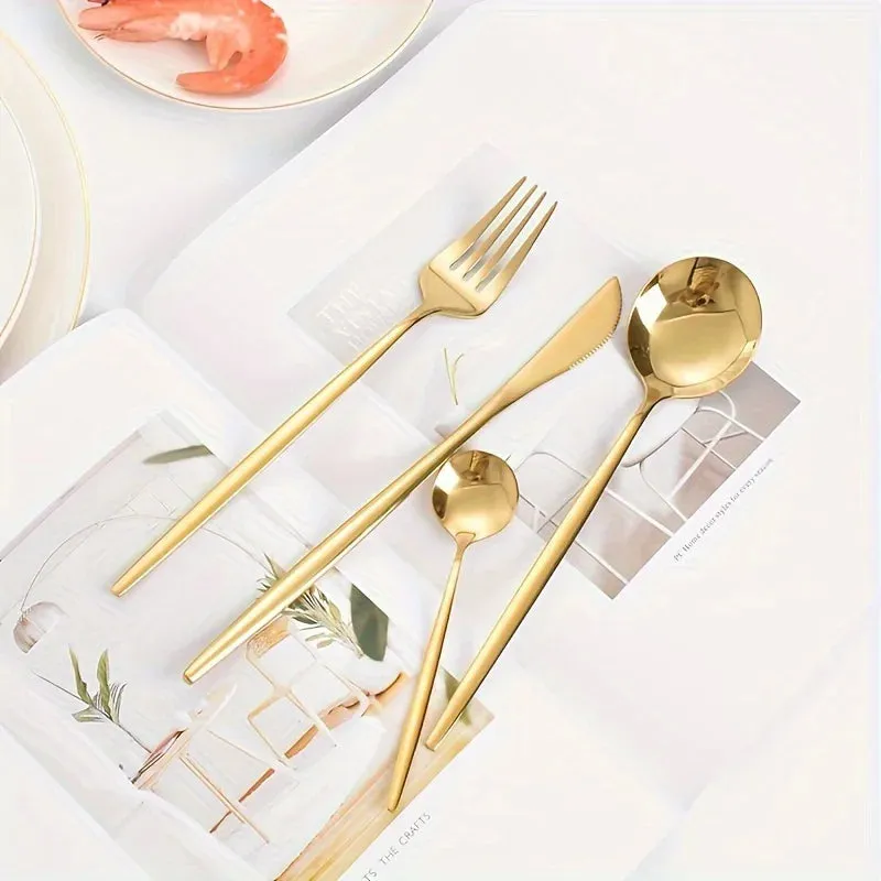 16 / 36 / 48 Piece Stainless Steel Cutlery Set Mirror Polished Dishwasher Safe