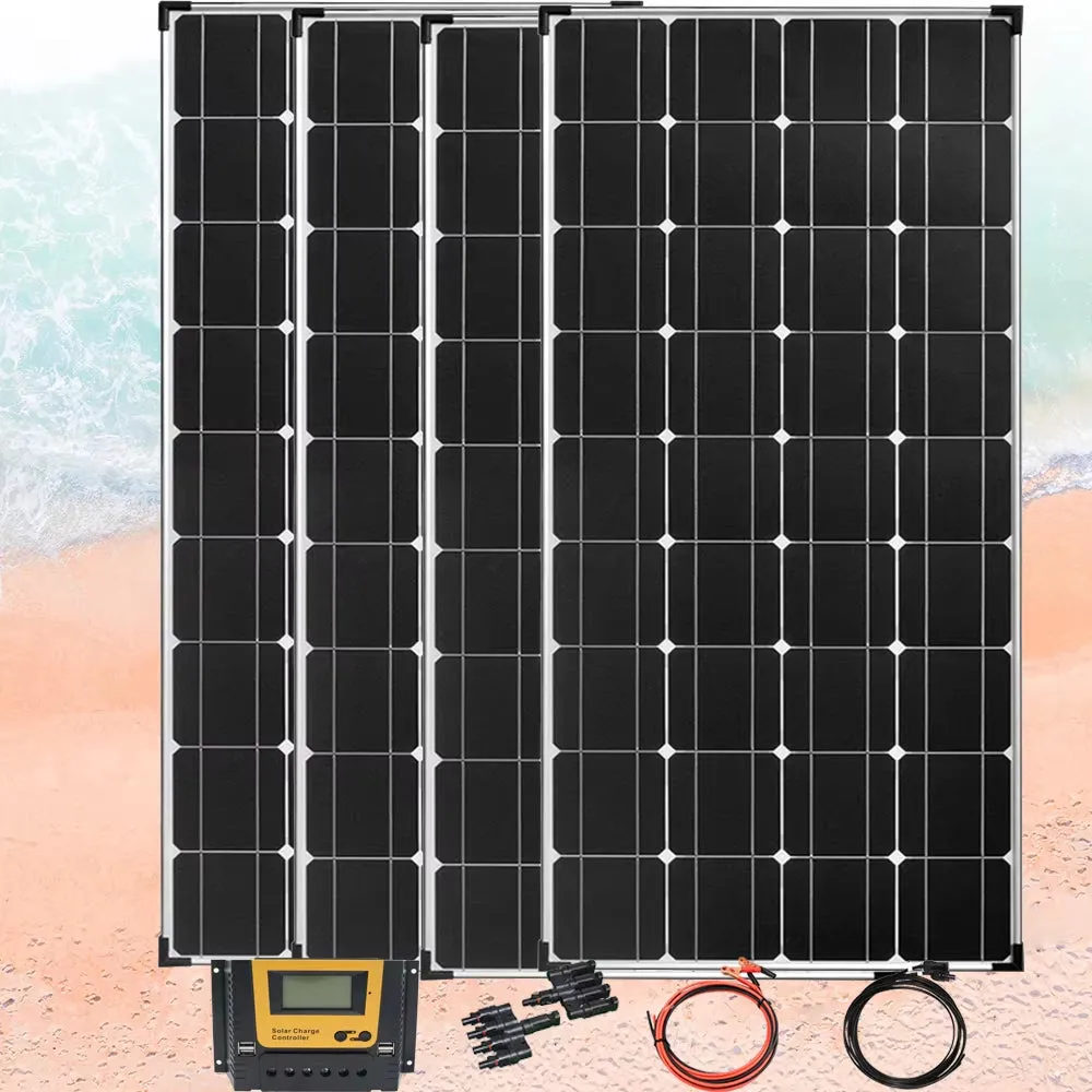18V Solar Panel 1200W 600W Waterproof Monocrystalline Best Solar Panel 1- 10Pcs 120W China Charging Camping RV Boat Battery Home