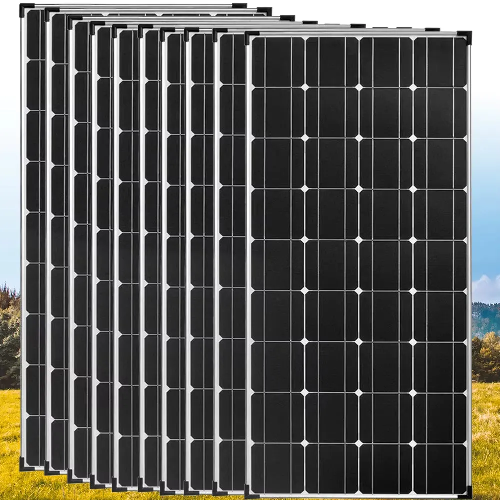 18V Solar Panel 1200W 600W Waterproof Monocrystalline Best Solar Panel 1- 10Pcs 120W China Charging Camping RV Boat Battery Home
