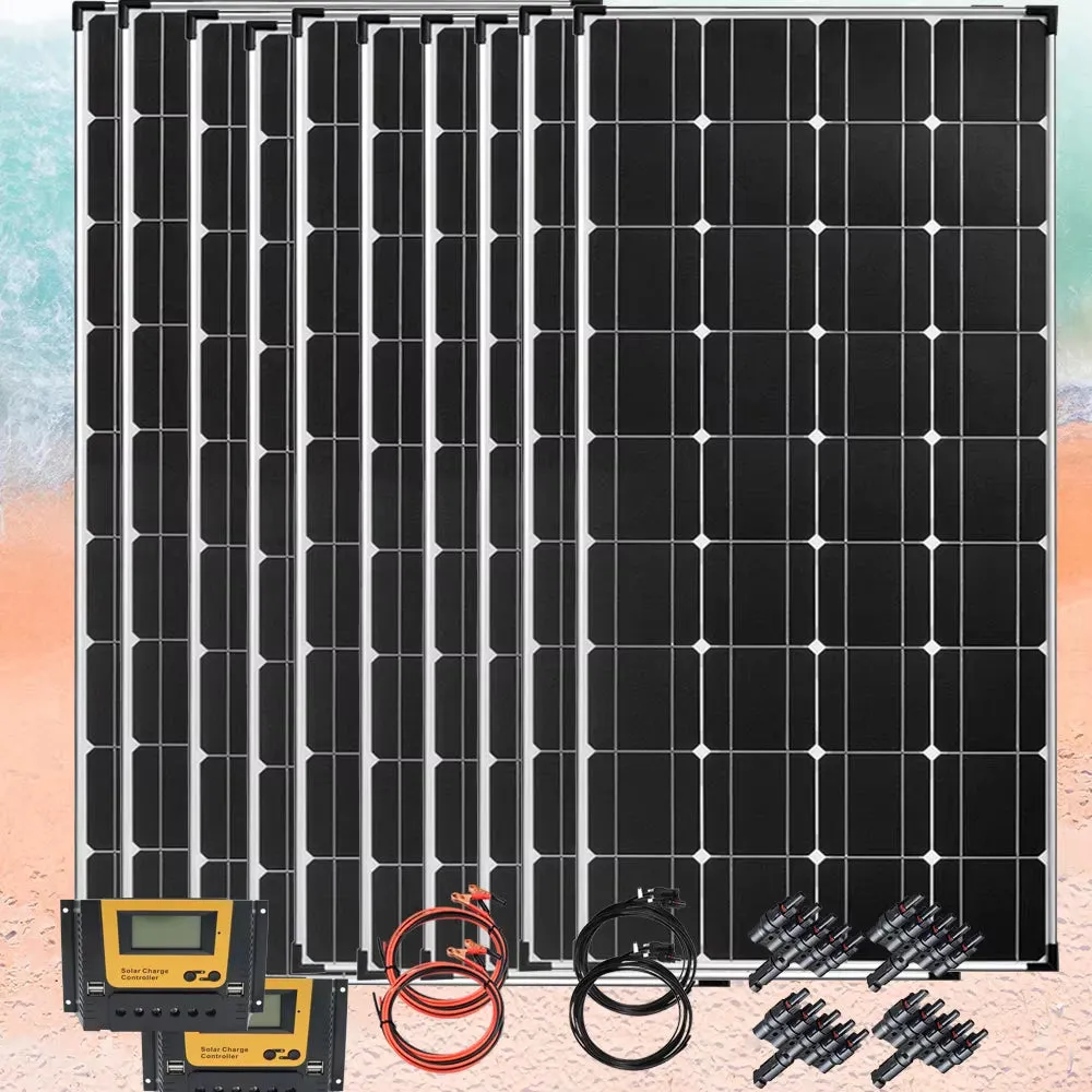 18V Solar Panel 1200W 600W Waterproof Monocrystalline Best Solar Panel 1- 10Pcs 120W China Charging Camping RV Boat Battery Home