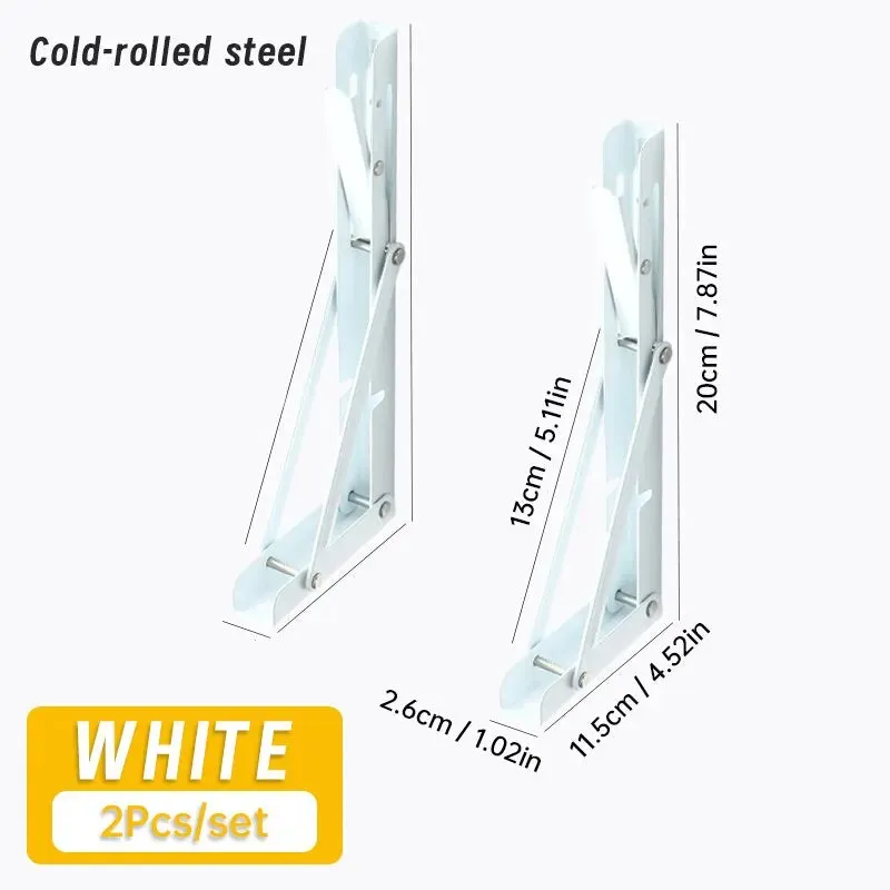 2 Piece 8 Heavy Duty Folding Shelf Brackets