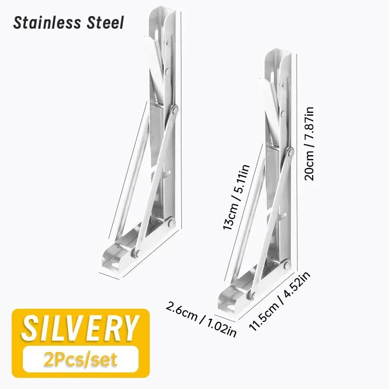 2 Piece 8 Heavy Duty Folding Shelf Brackets