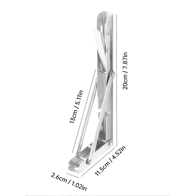 2 Piece 8 Heavy Duty Folding Shelf Brackets