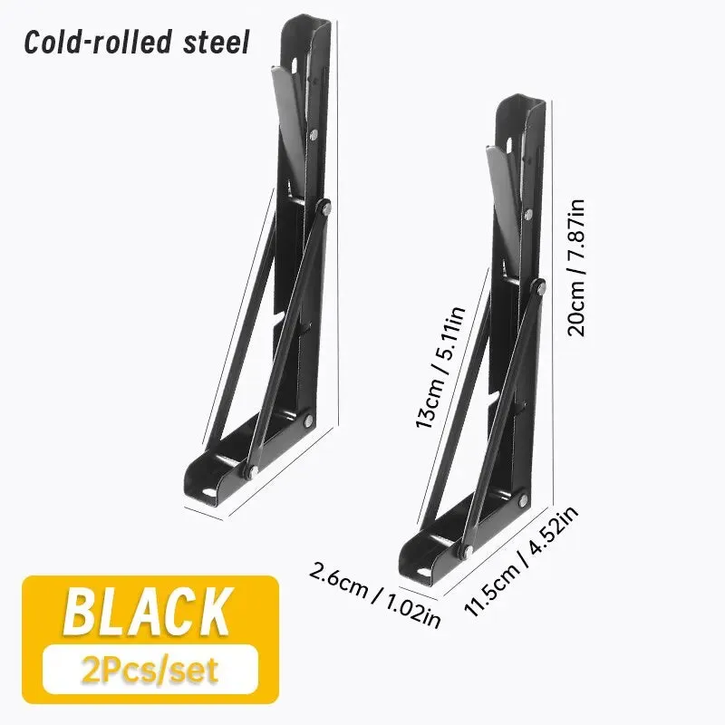 2 Piece 8 Heavy Duty Folding Shelf Brackets