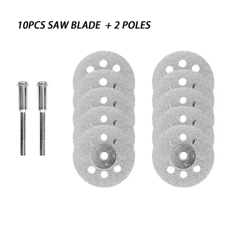 20 25mm Electroplated Diamond Cutting Blade Durable High Hardness Electric Grinding Saw Blade Combo