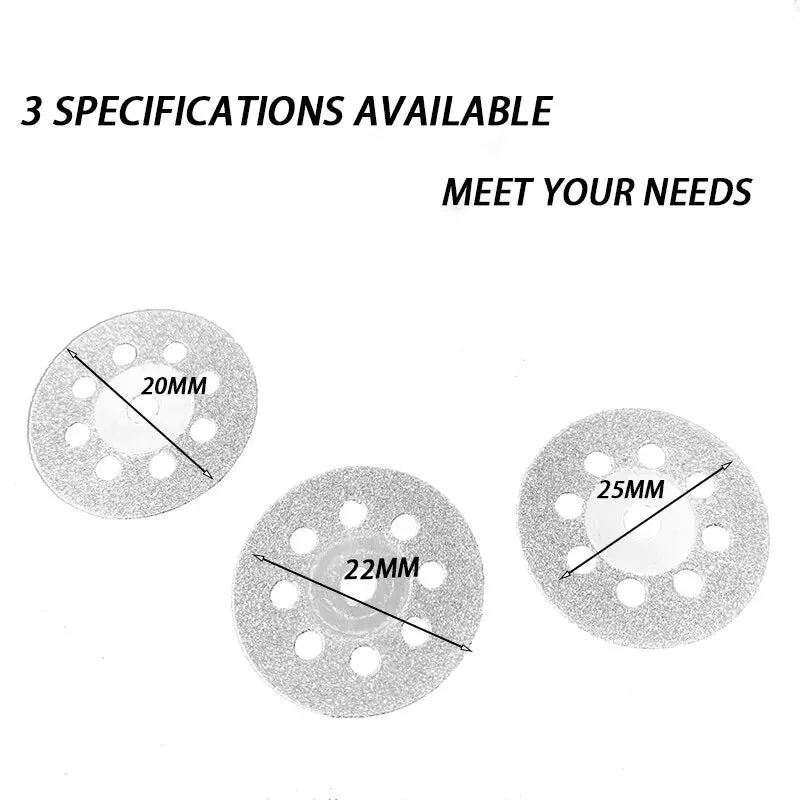 20 25mm Electroplated Diamond Cutting Blade Durable High Hardness Electric Grinding Saw Blade Combo