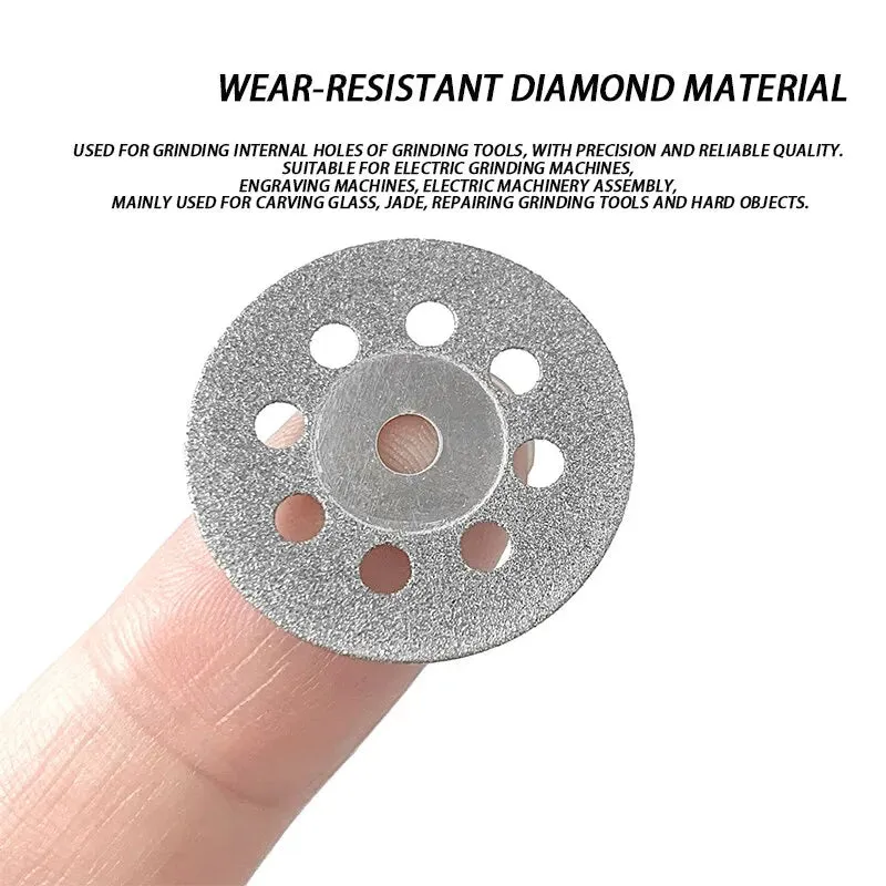 20 25mm Electroplated Diamond Cutting Blade Durable High Hardness Electric Grinding Saw Blade Combo