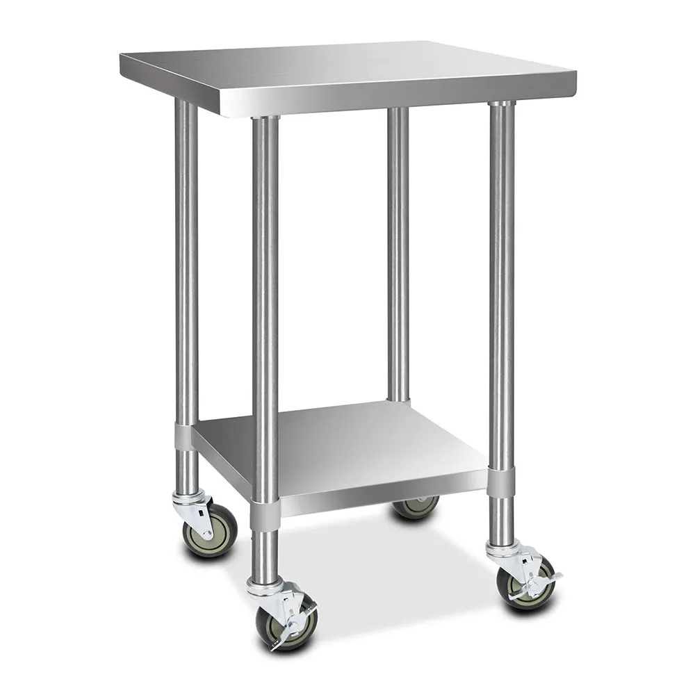 430 Stainless Steel Kitchen Work Bench | Wheels 610mm x 610mm