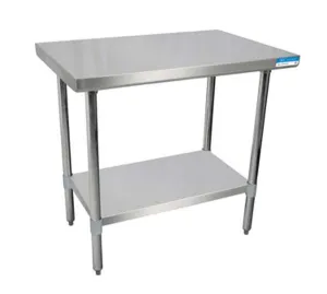 48" X 24" Stainless Steel Top Work Table w/ Stainless  Steel Legs and Shelf