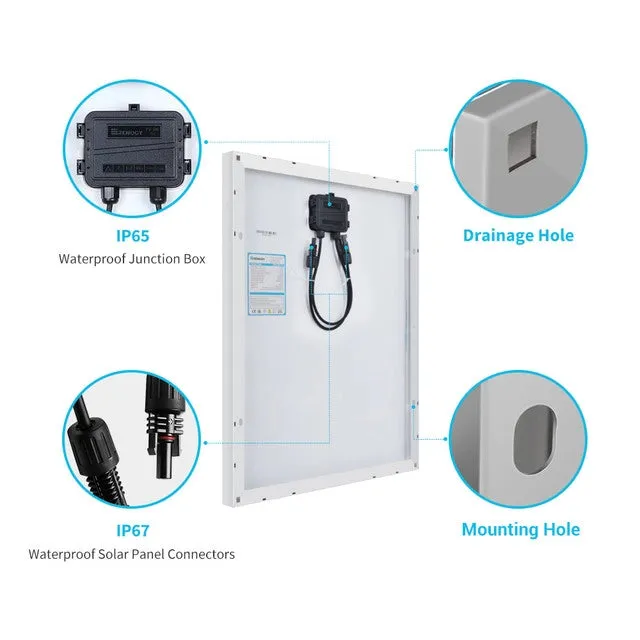 50 Watt 12 Volt Monocrystalline Solar Panel