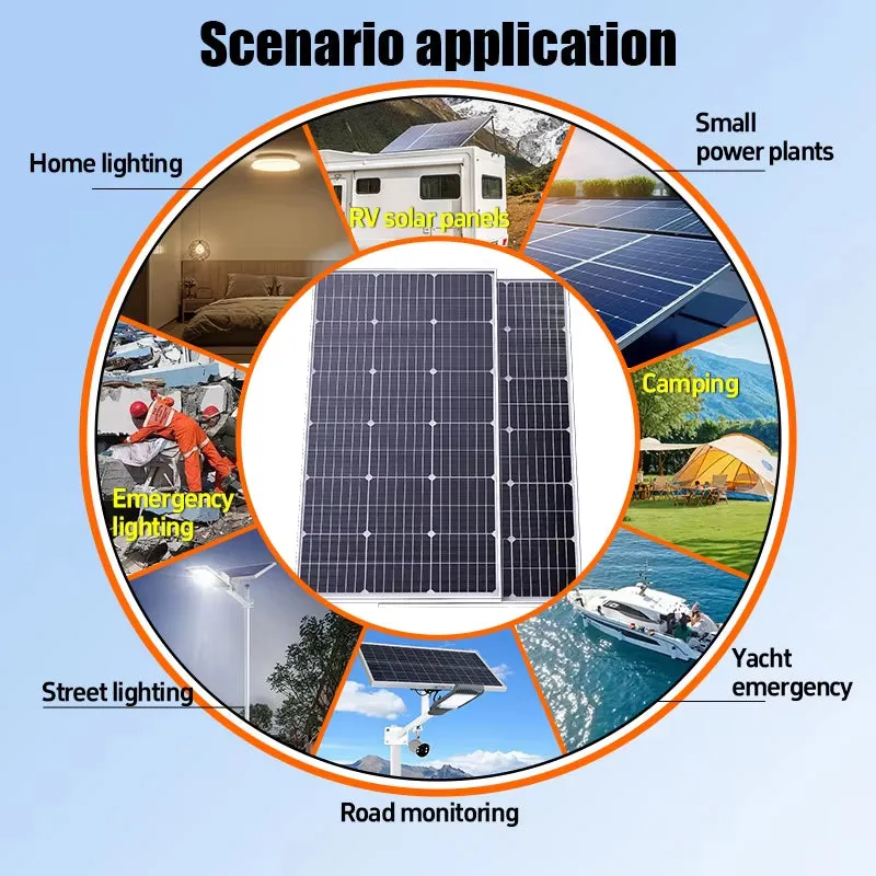 6000W Solar Panel 18V High Efficiency 3KW Portable Power Bank Flexible Charging Outdoor Solar Cells for Battery Home RV Camping