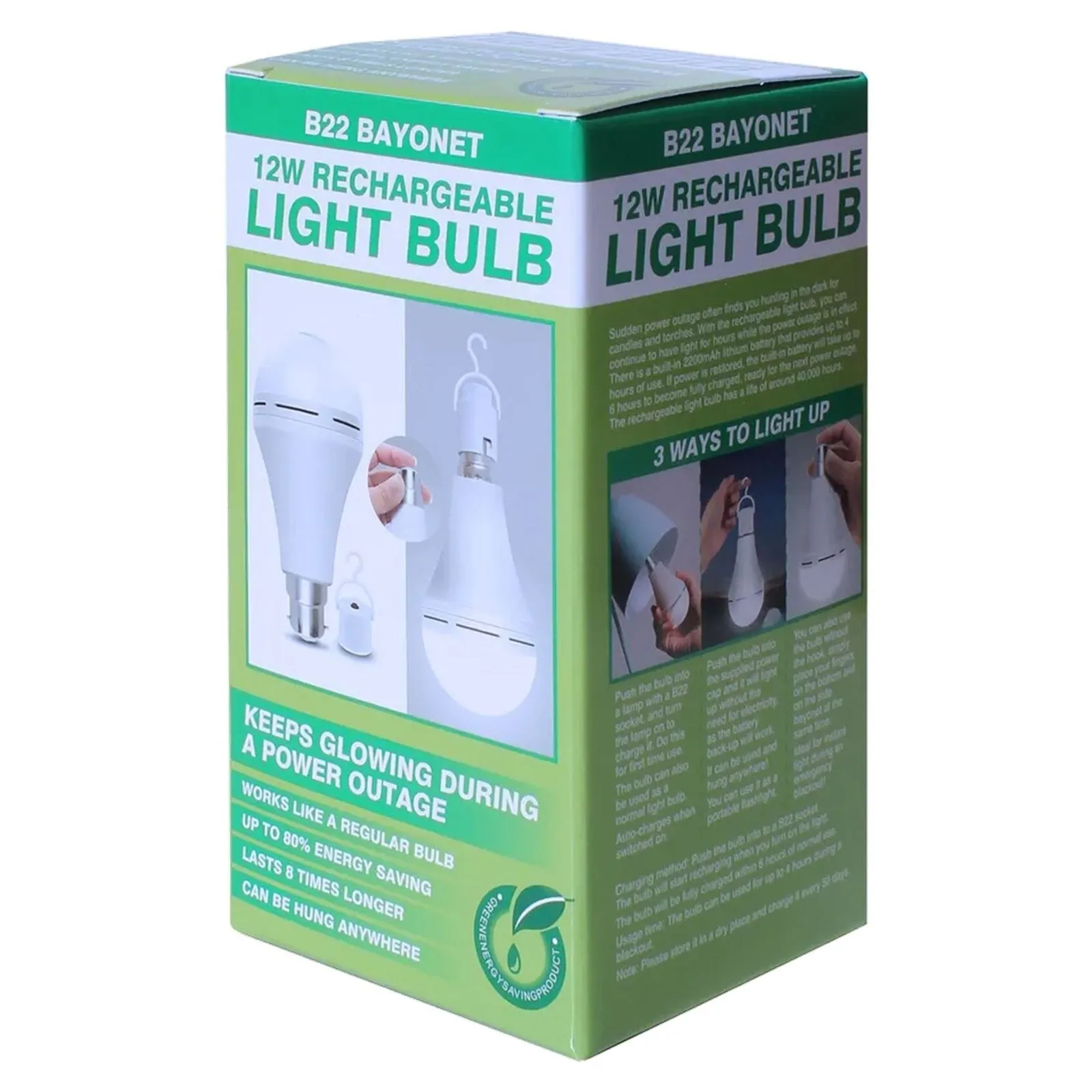 Avron 12w Bayonet B22 Rechargeable Light Bulb