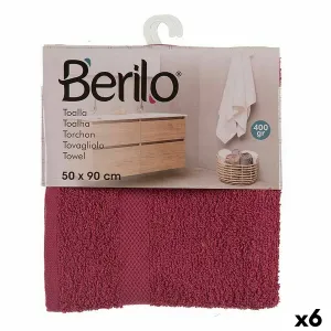 Bath Towel 50 x 0.5 x 90 Cm Maroon 6 Units