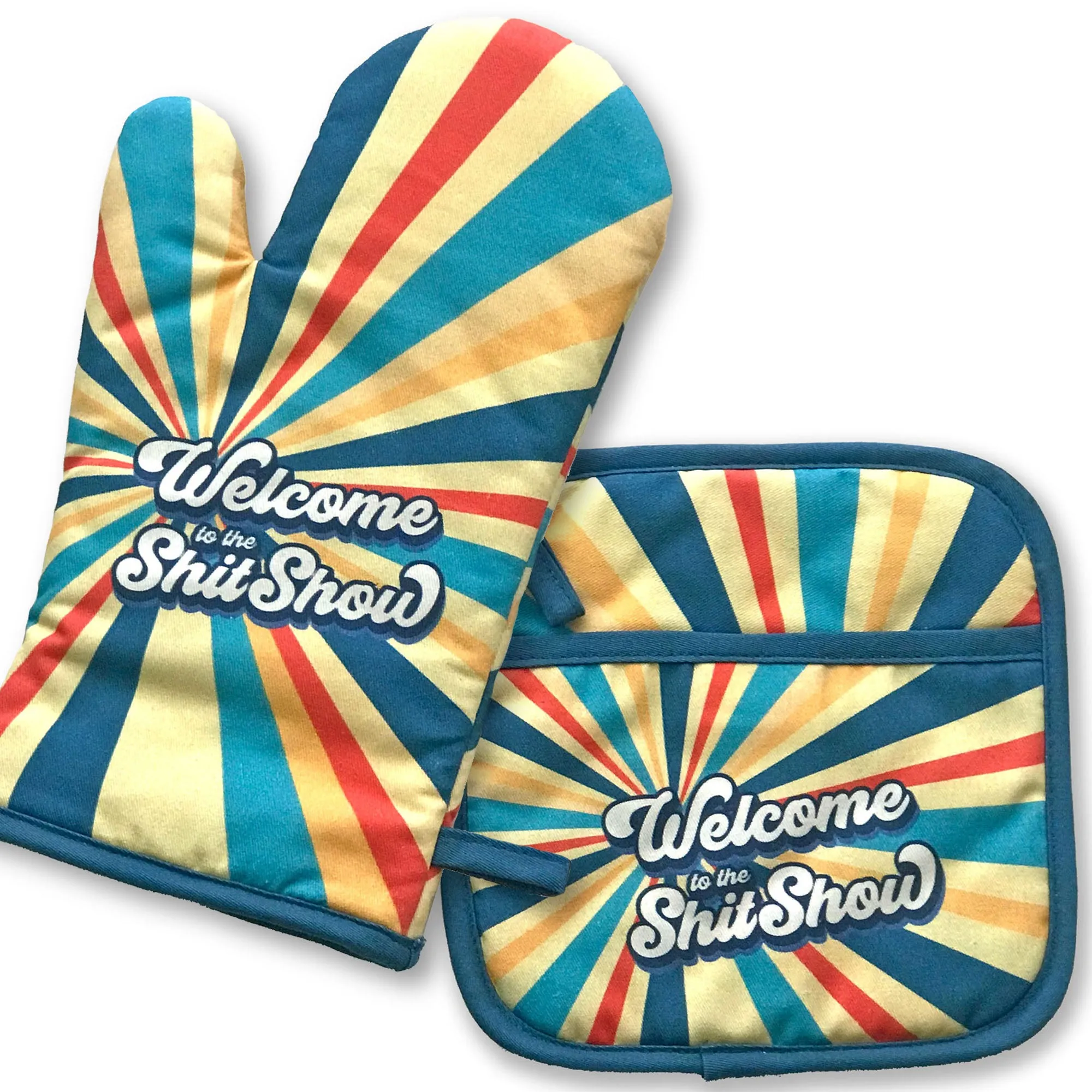 Double Trouble Oven Mitt & Pot Holders - Various Designs available.