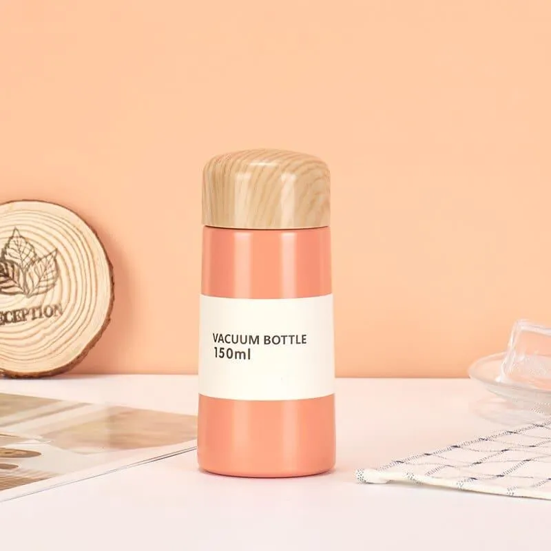 Floral Double Wall Water Bottle with Straw