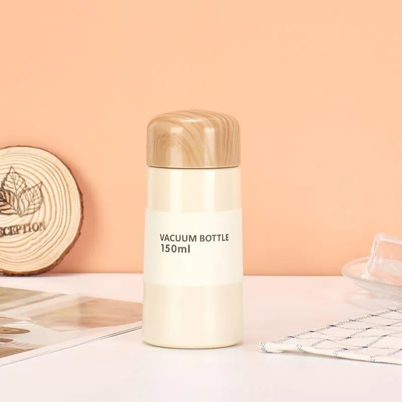 Floral Double Wall Water Bottle with Straw