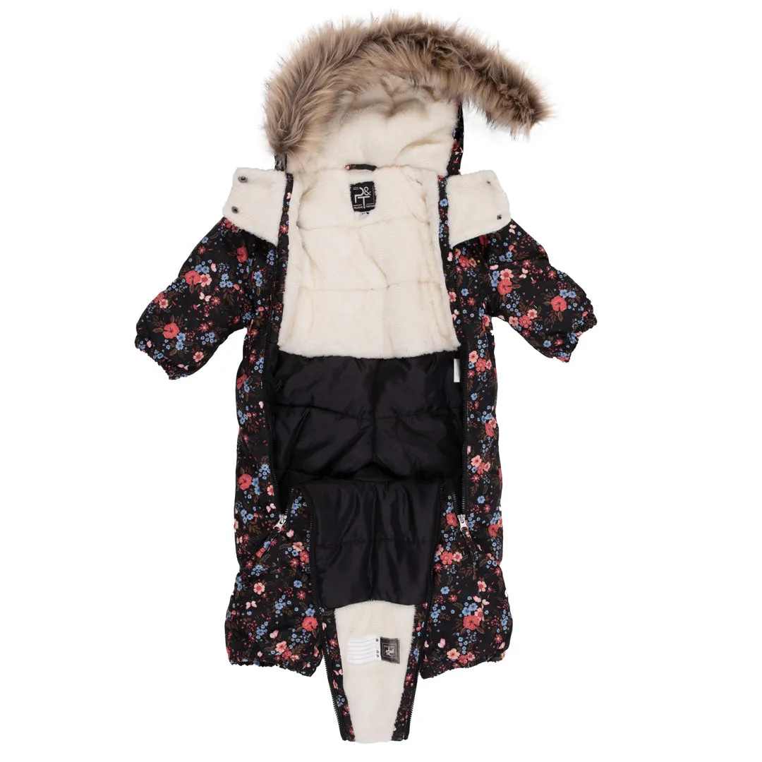 Mila Baby One-Piece Snowsuit Baby Girl Black