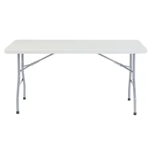 National Public Seating 30" x 60" Rectangular Folding Table, Speckled Grey, 1000 lb capacity