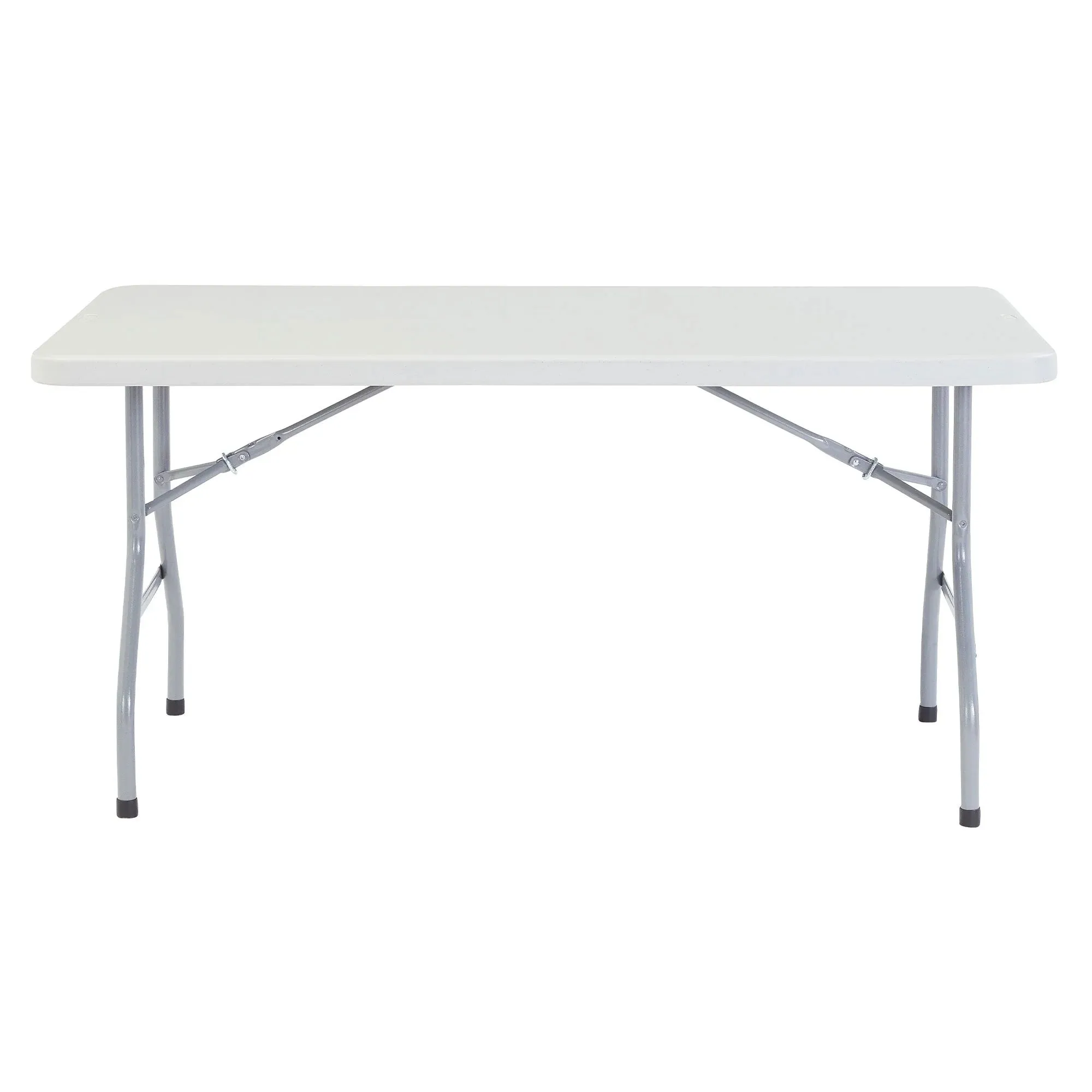 National Public Seating 30" x 60" Rectangular Folding Table, Speckled Grey, 1000 lb capacity