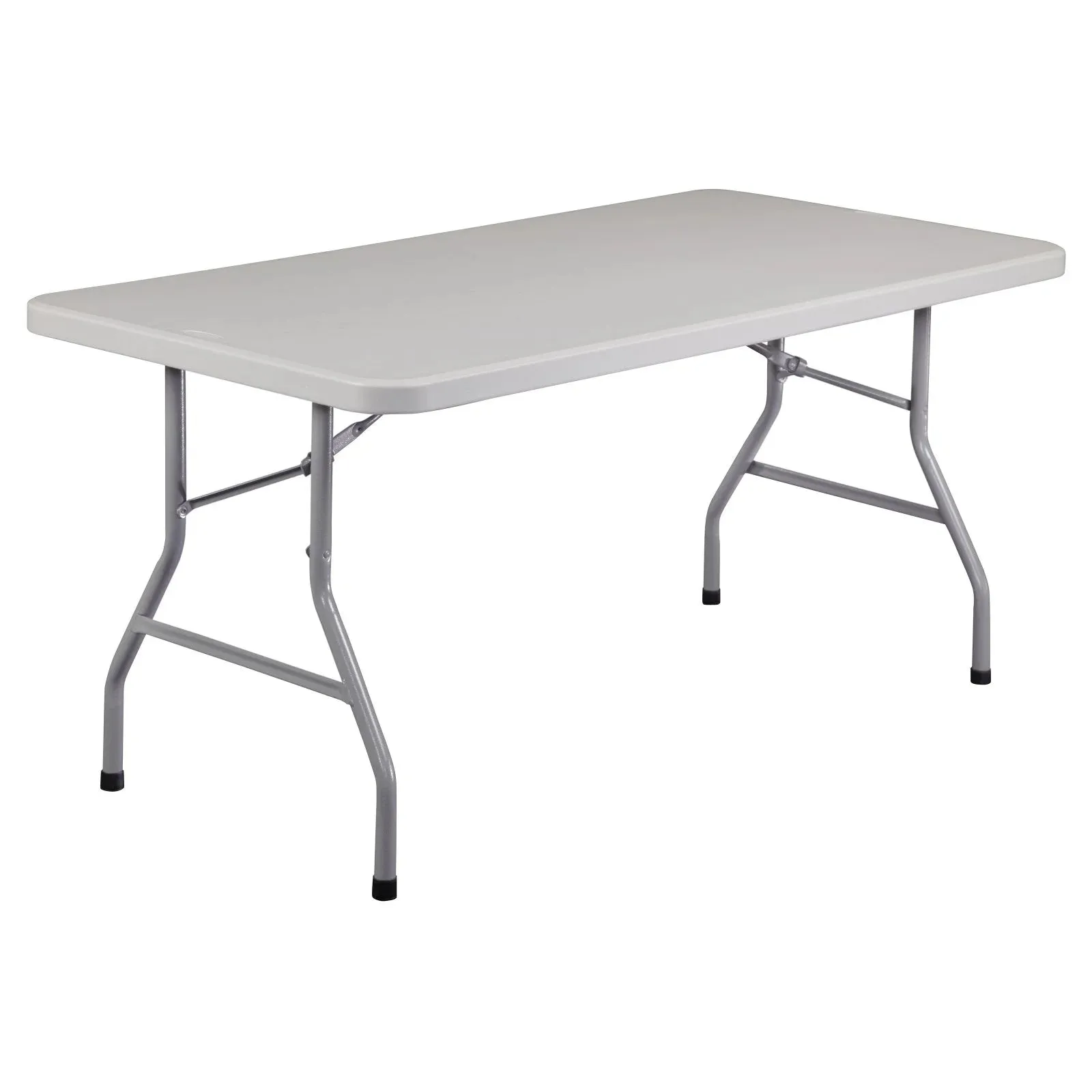 National Public Seating 30" x 60" Rectangular Folding Table, Speckled Grey, 1000 lb capacity
