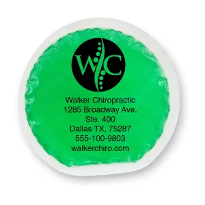 PERSONALIZED Reusable Cloth-Backed Hot/Cold Gel Pack, 6" Round - Green