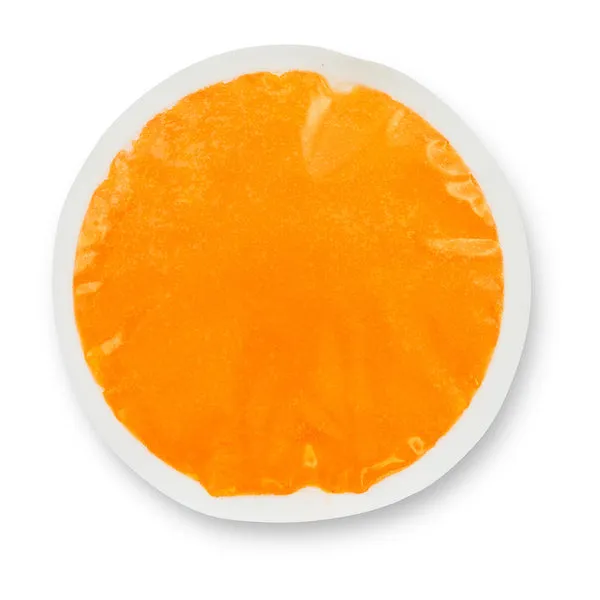 PERSONALIZED Reusable Cloth-Backed Hot/Cold Gel Pack, 6" Round - Orange