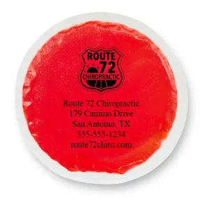 PERSONALIZED Reusable Cloth-Backed Hot/Cold Gel Pack, 6" Round - Red