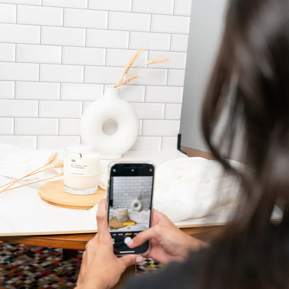ProBoards Flat Lay Photography Rigid Black & White Marble   Subway Tiles Backdrop - Rushcutters Bay (60cm x 60cm)