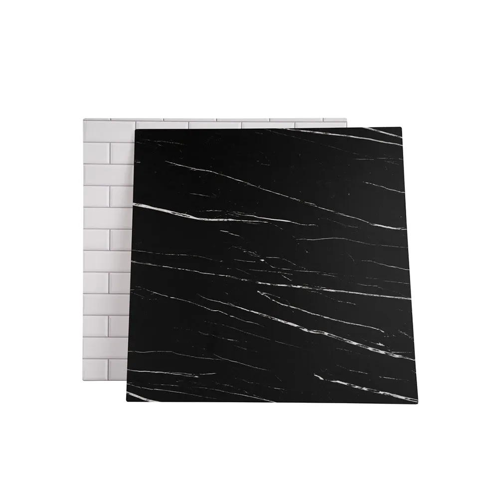 ProBoards Flat Lay Photography Rigid Black & White Marble   Subway Tiles Backdrop - Rushcutters Bay (60cm x 60cm)
