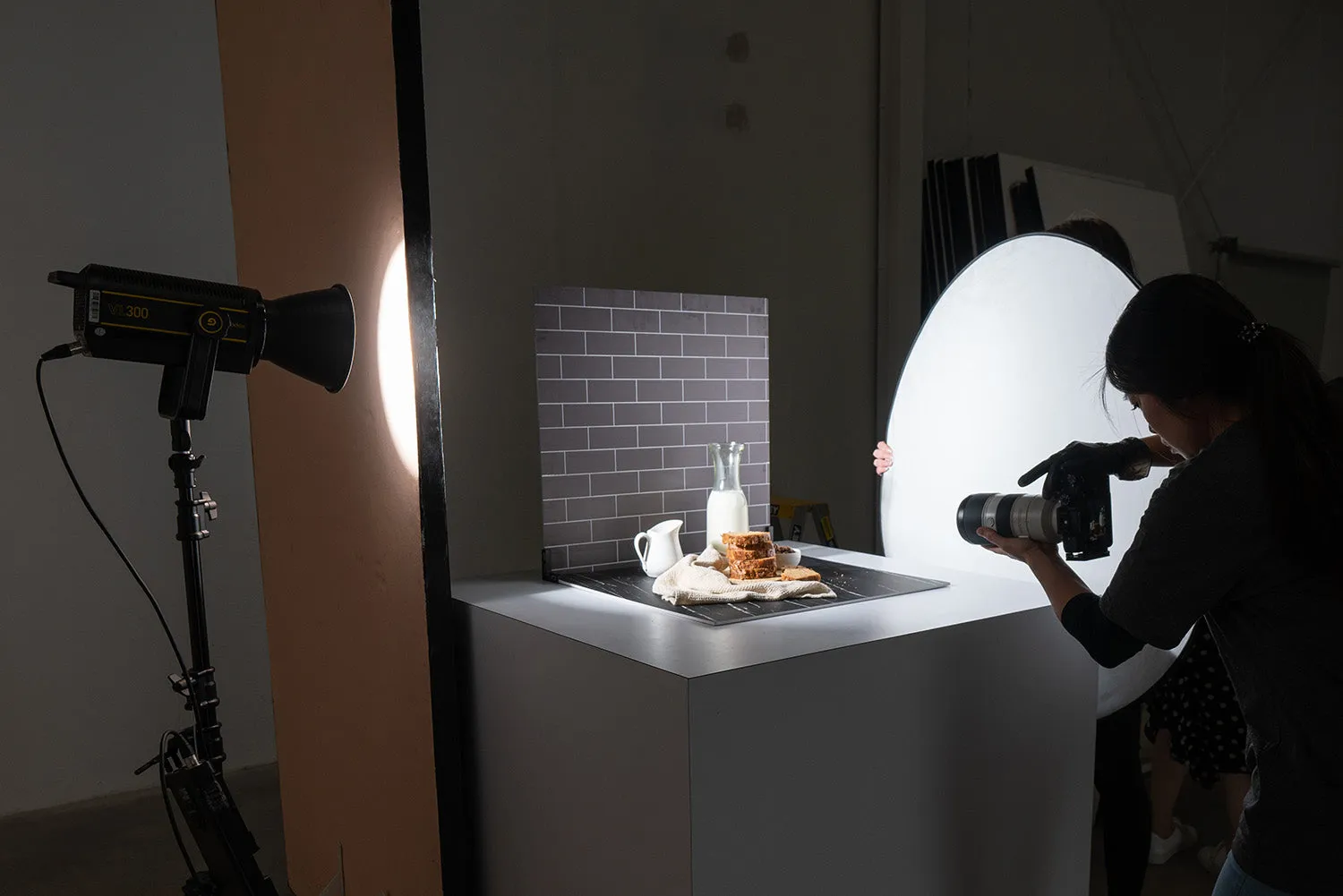 ProBoards Flat Lay Photography Rigid Black & White Marble   Subway Tiles Backdrop - Rushcutters Bay (60cm x 60cm)