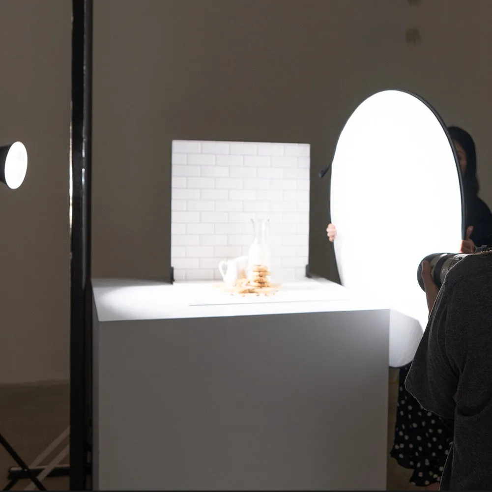 ProBoards Flat Lay Photography Rigid Black & White Marble   Subway Tiles Backdrop - Rushcutters Bay (60cm x 60cm)