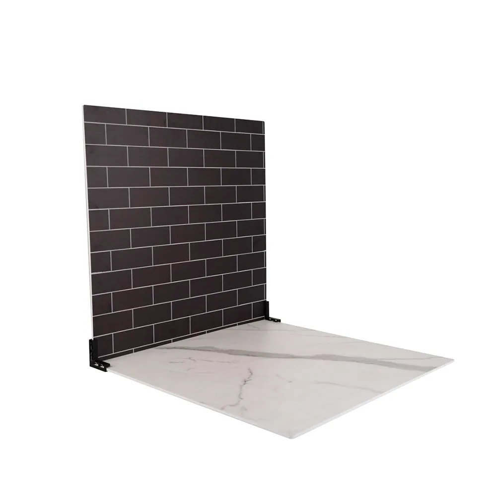 ProBoards Flat Lay Photography Rigid Black & White Marble   Subway Tiles Backdrop - Rushcutters Bay (60cm x 60cm)