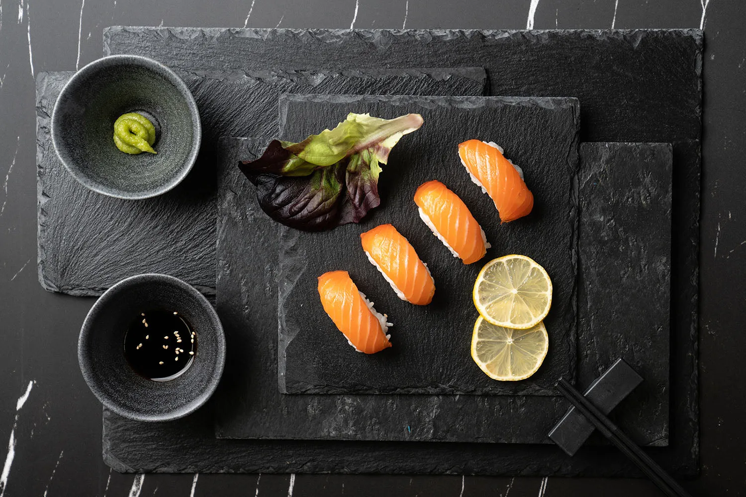 ProBoards Flat Lay Photography Rigid Black & White Marble   Subway Tiles Backdrop - Rushcutters Bay (60cm x 60cm)