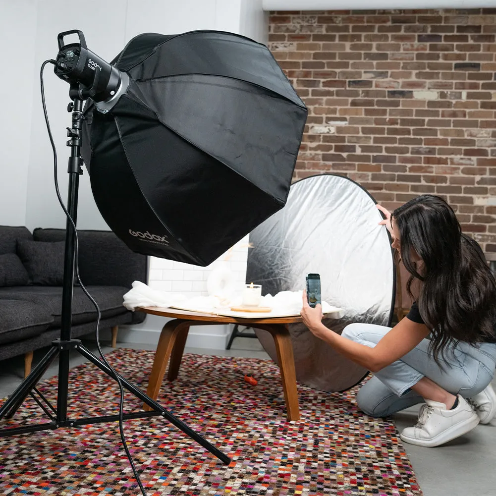 ProBoards Flat Lay Photography Rigid Black & White Marble   Subway Tiles Backdrop - Rushcutters Bay (60cm x 60cm)