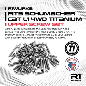 R1WURKS Fits Cat L1 4wd Titanium upper Screw Set