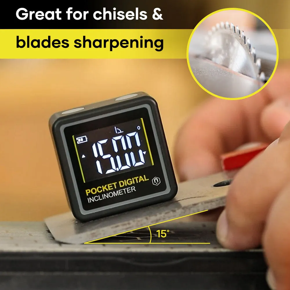 Saker Portable Mini Digital Angle Finder Magnetic