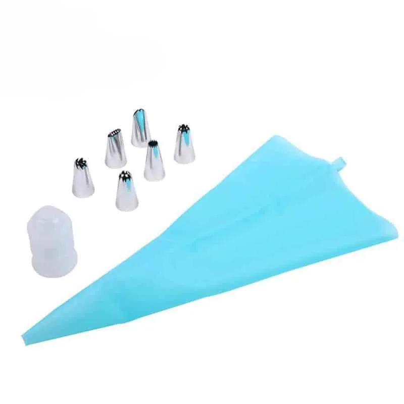 Silicone and Stainless Steel Icing Cream Pastry Bag