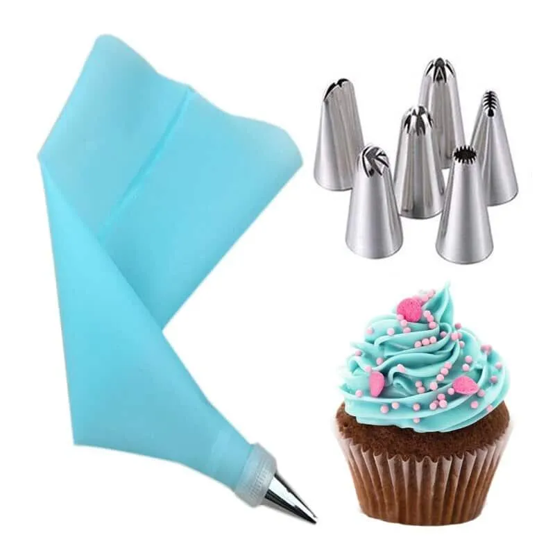 Silicone and Stainless Steel Icing Cream Pastry Bag
