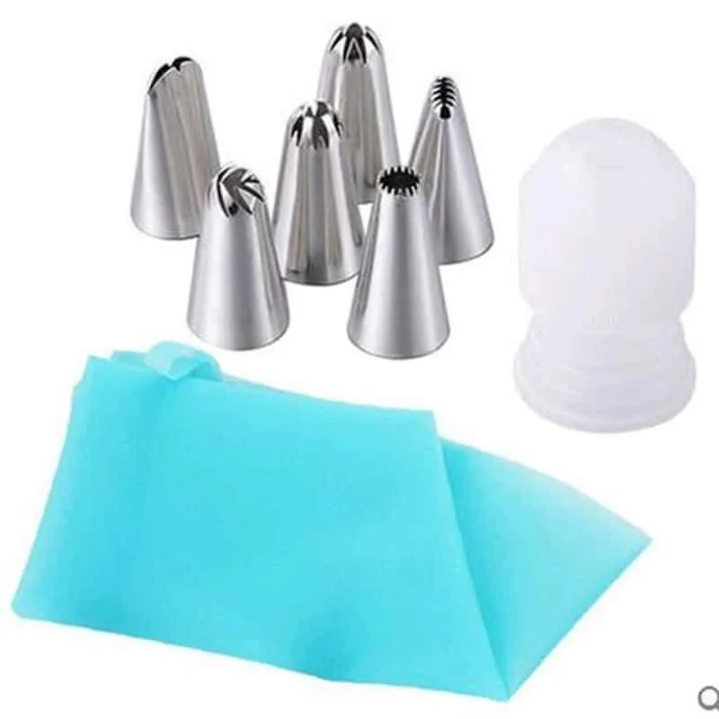 Silicone and Stainless Steel Icing Cream Pastry Bag