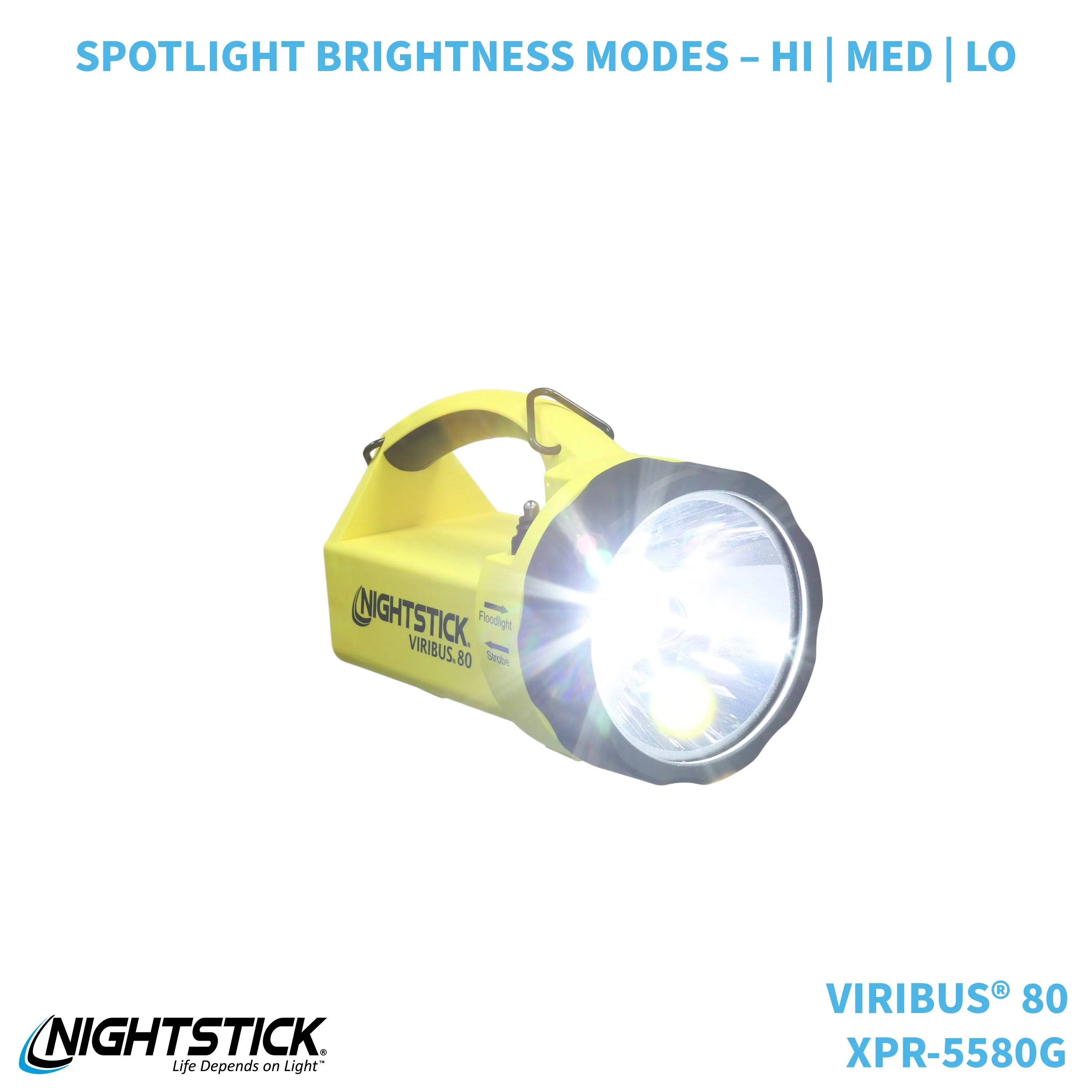 XPR-5580G: [Zone 0] VIRIBUS® 80 IS Rechargeable Dual-Light Lantern